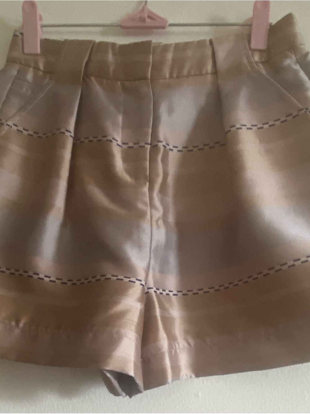 Armani Exchange Beige Striped Women’s Shorts